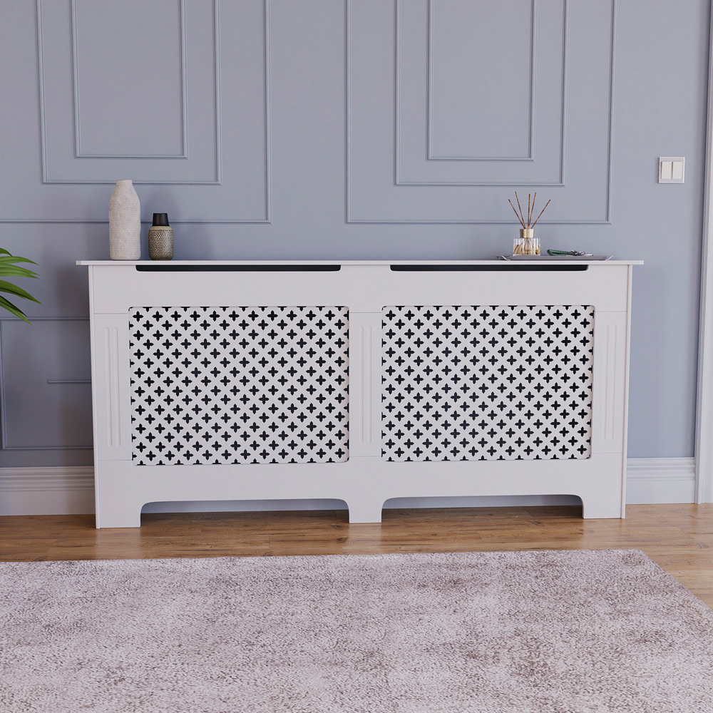 Vida Designs Oxford White Radiator Cover XL Image 3