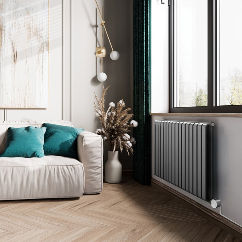 Terma Warp-Room E Wi-Fi Salt n Pepper Electric Radiator 1200W 630 x 1045mm Image 7