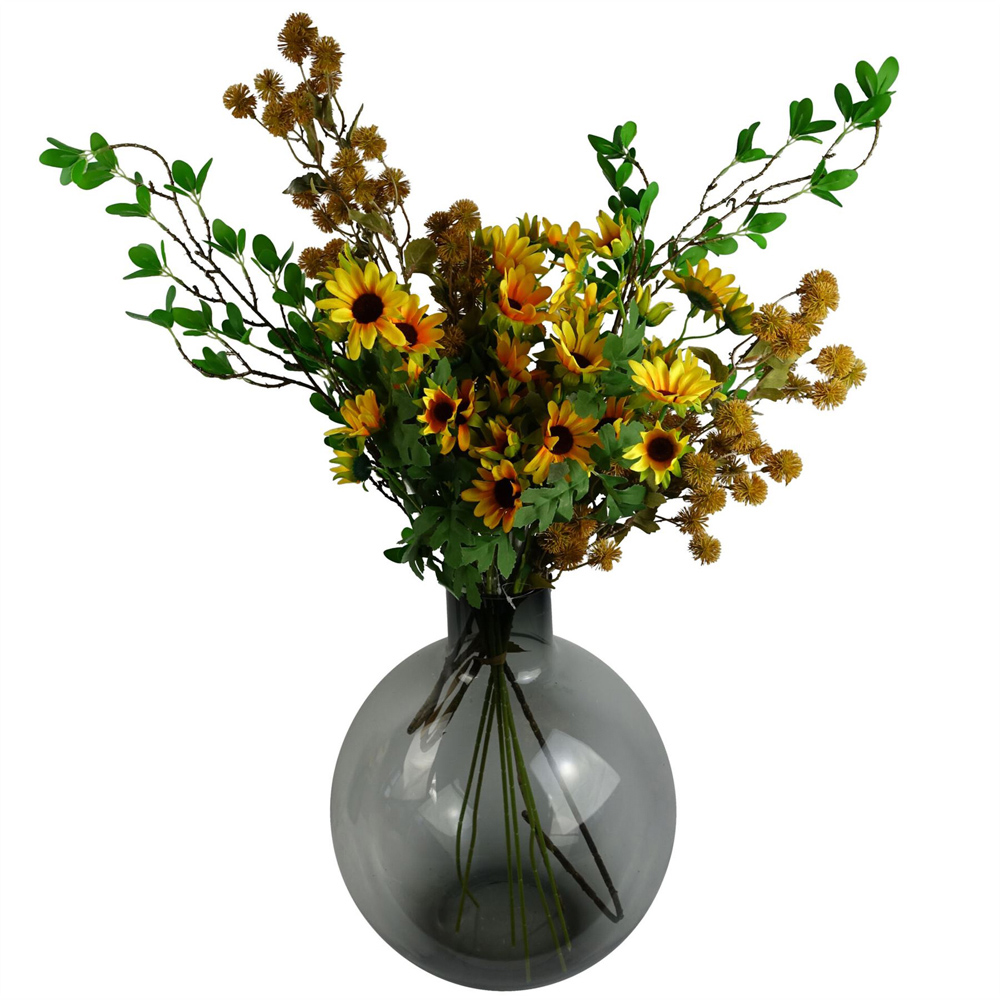 Leaf Yellow Craspedia Single Stem Artificial Flower 6 Pack Image 3