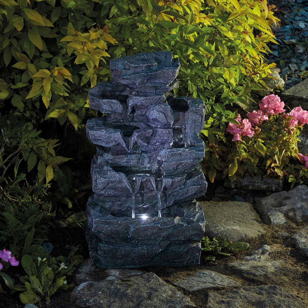 Garden Gear Rock Fall In Outdoor Water Feature Image 6