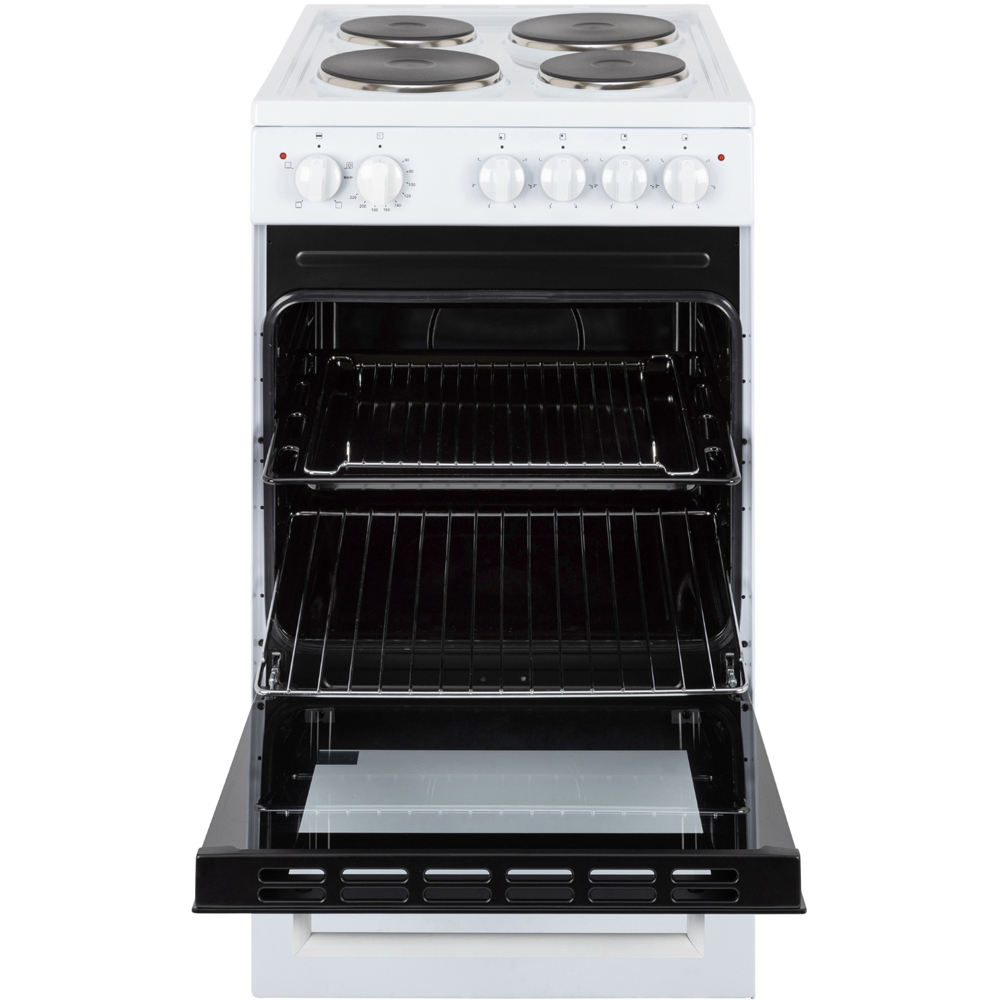 Willow Appliances WE50SSW White Single Cavity 62L Oven Electric Cooker with 4 Burner Image 4