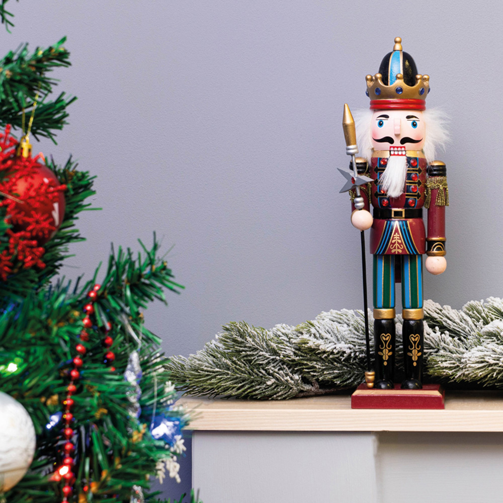 St Helens Red Classic Wooden Nutcracker Soldier 30cm Image 4