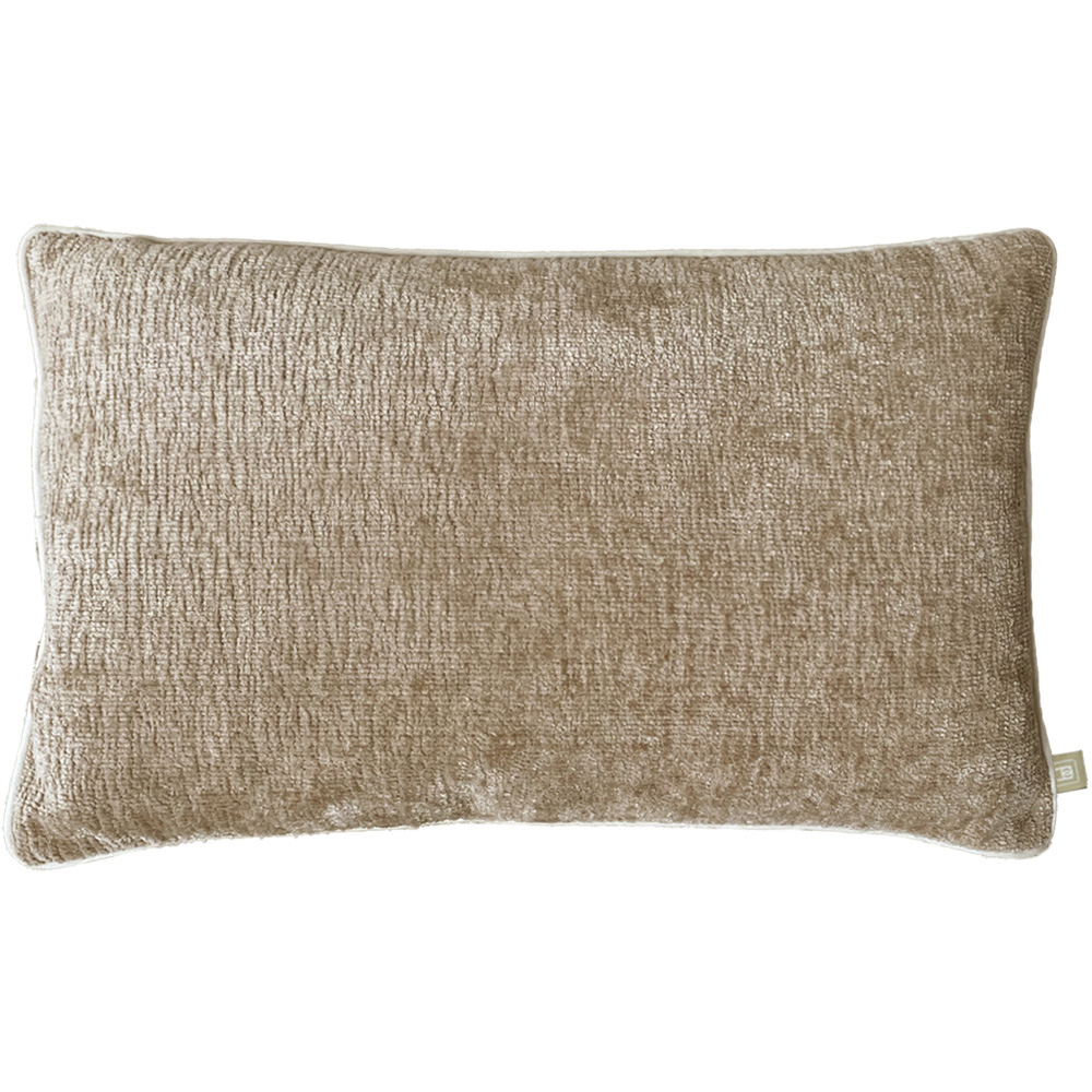 Belgravia Decor Beige Chenille Cushion 50 x 30cm Image 1