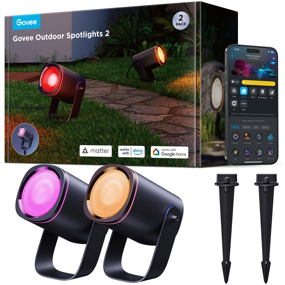 Govee RGBICWW LED Smart Spotlight 2 Pack Image 3