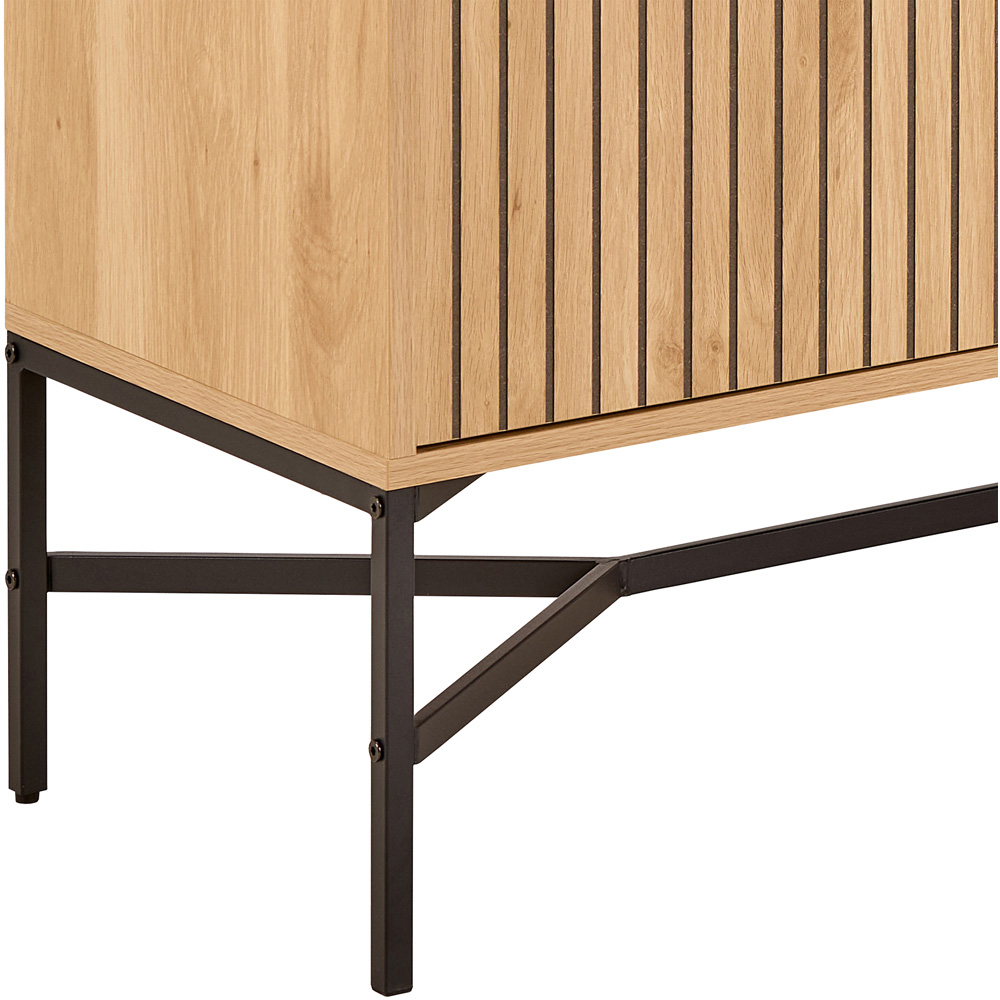 Florence Jaipur 2 Door Single Drawer Single Shelf Oak Sideboard Image 7