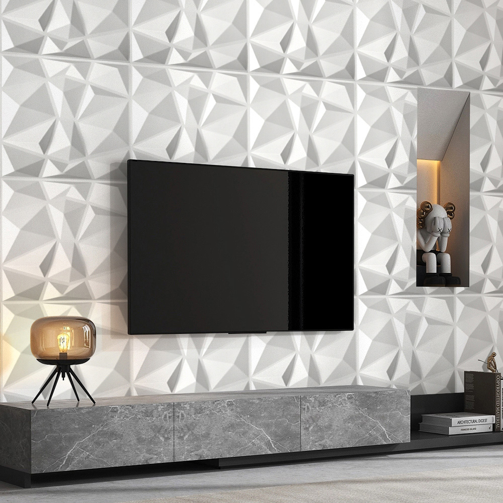 Living and Home 3D Diamond Wall Panel 12 Pack Image 6
