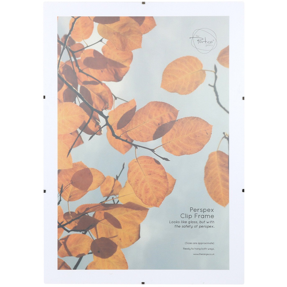 Perspex White Clip Photo Frame 16.5 x 11.7 inch Image