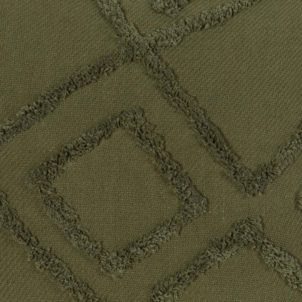 Medina Tufted Cushion - Khaki Image 4