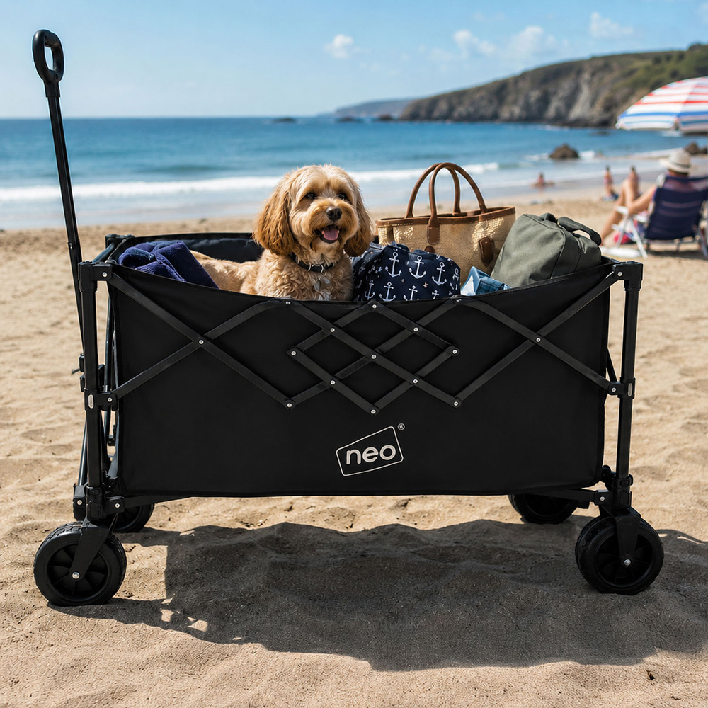 Neo Direct 300L Black Heavy Duty Folding Garden Trolley Cart Image 4