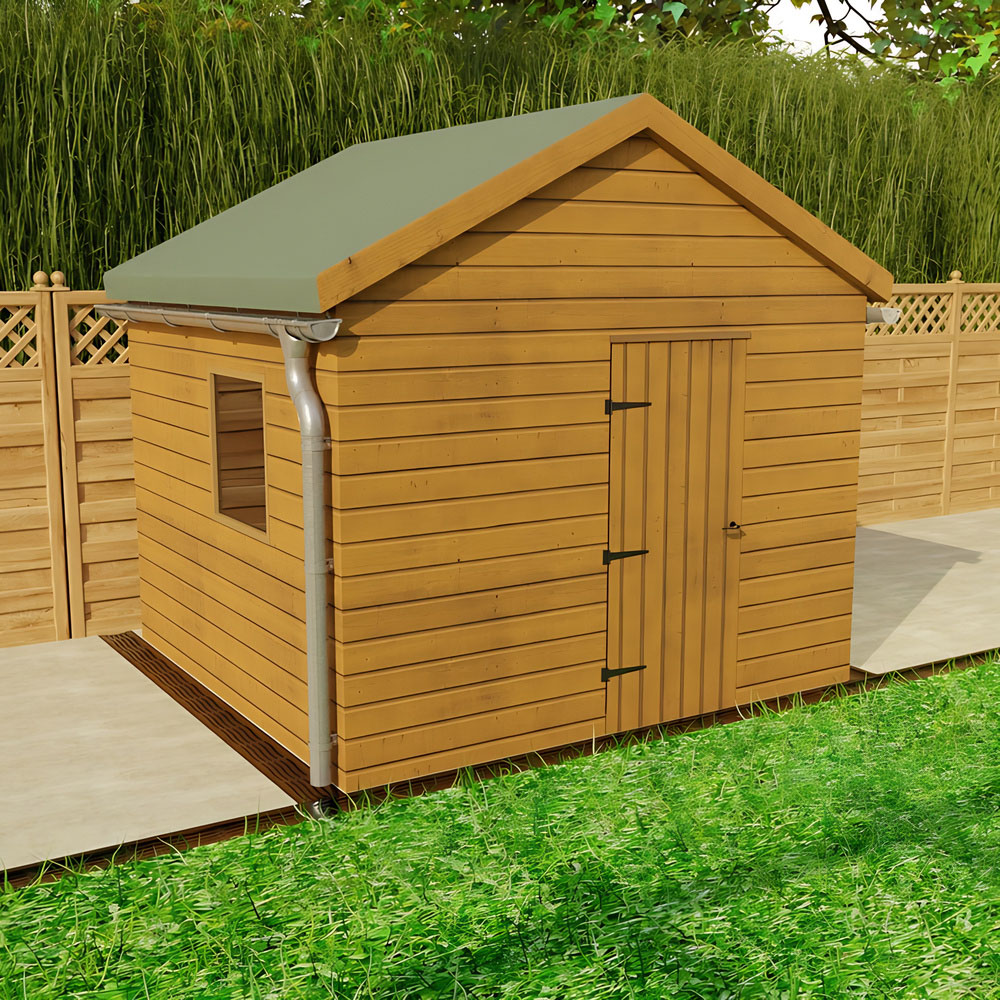 Galeco 6 x 4ft to 10 x 8ft Apex Garden Shed Galvanised Steel Small Gutter Kit Image 2