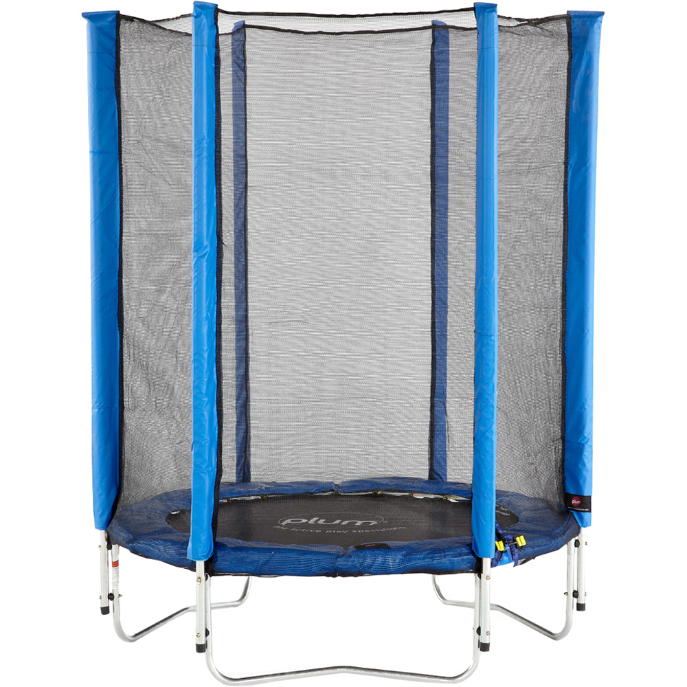 Plum Play Blue Junior Trampoline with Safety Enclosure Net Image 1