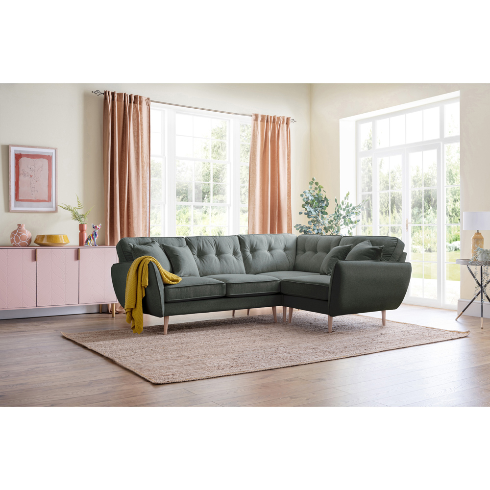 Opry Faro 4 Seater Button Back Slate Corner Sofa Image 5