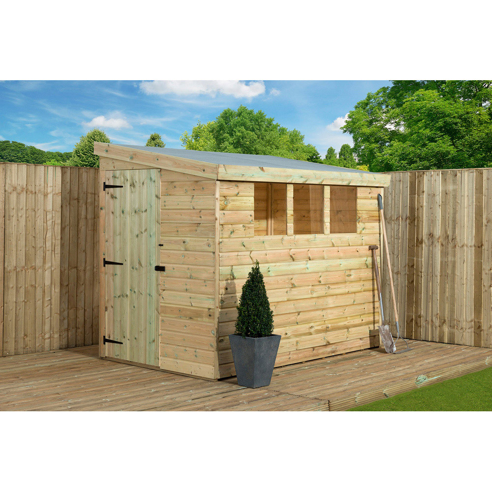 Empire Sheds 3000 7 x 4ft Tongue and Groove Wooden Pent Garden Shed Image 3