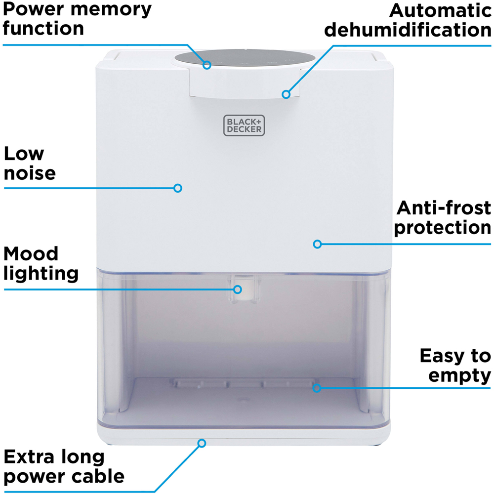 Black+Decker 2-in-1 3.2L Smart Dehumidifier with Air Purifier Image 4