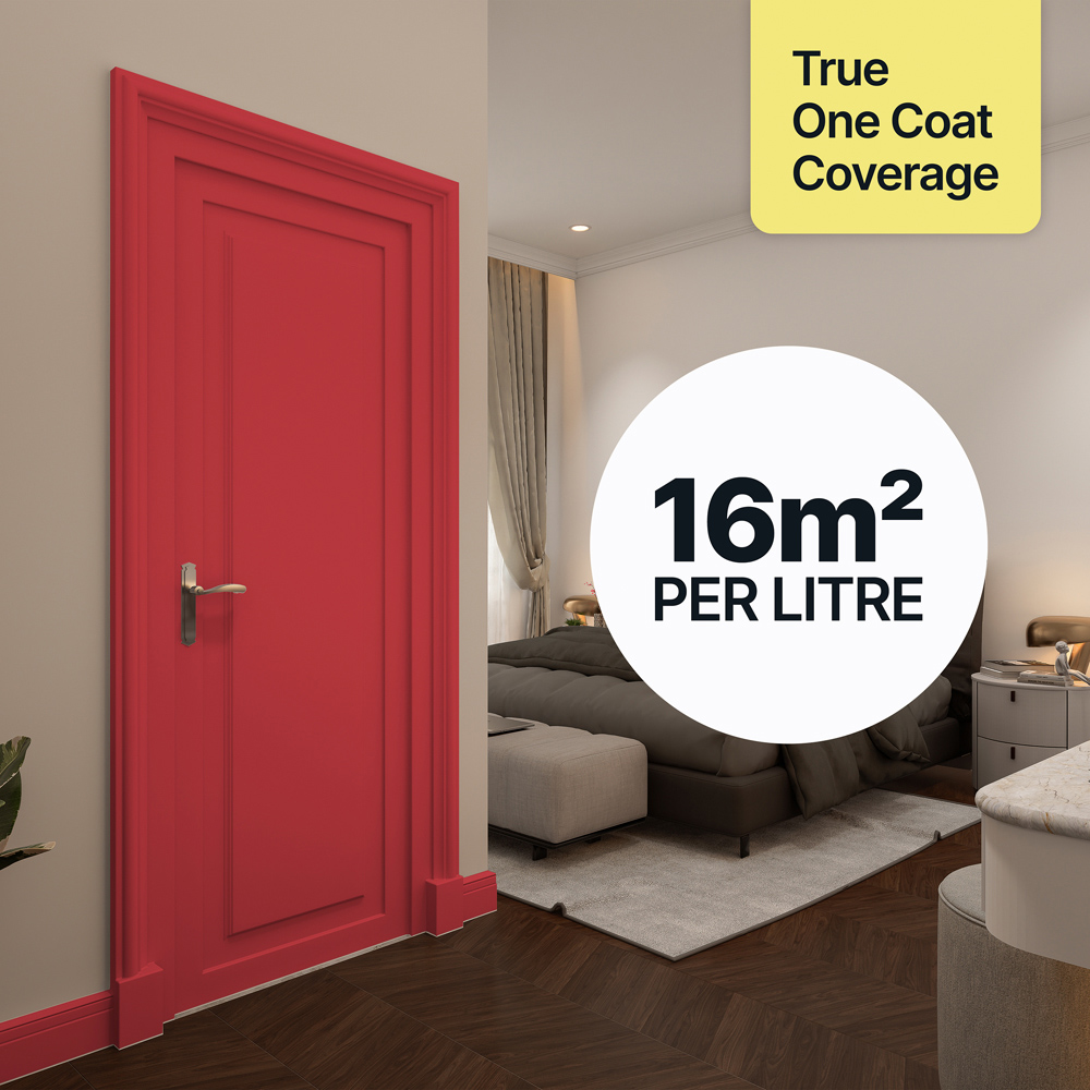 Hemway Pomegranate Red Furniture and Walls Matt Chalk Paint 1L Image 4