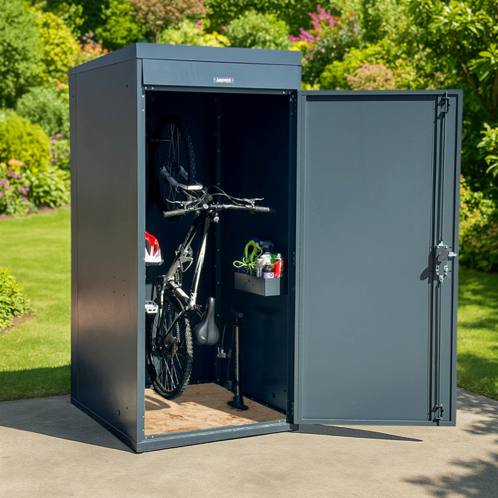Asgard 2.6 x 3.6ft Grey Vertical Bike Locker Image 2