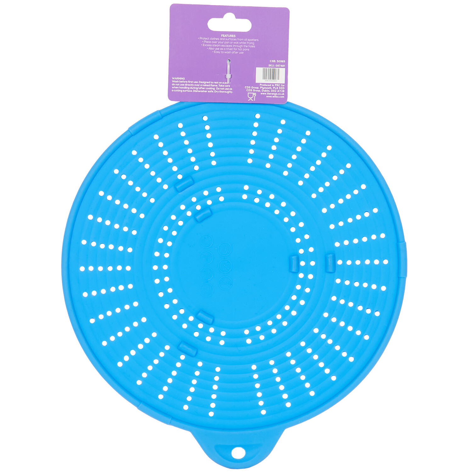 Silicone Splatter Guard and Pan Cover - Blue Image 2