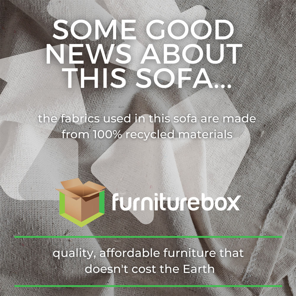 Furniturebox Zara 2 Seater Cream Recycled Fabric Sofa Image 7