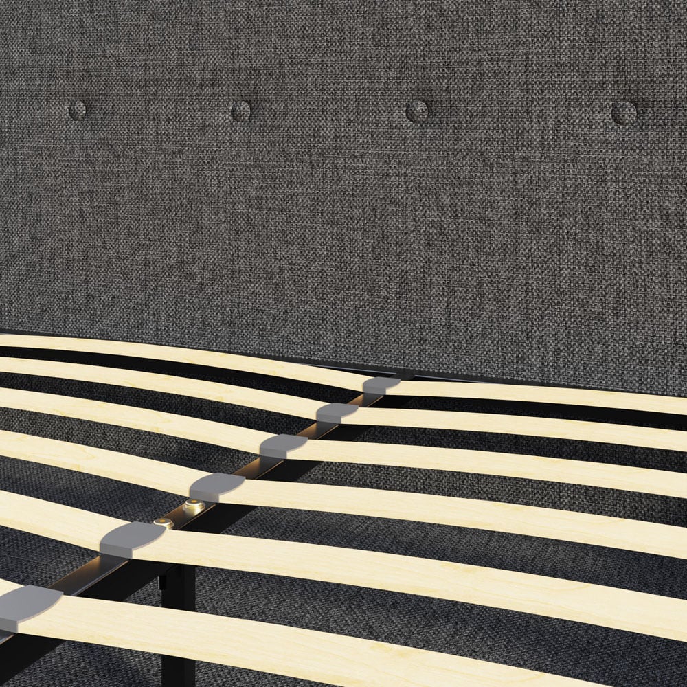 GFW Ashbourne King Size Grey Bed Frame Image 6