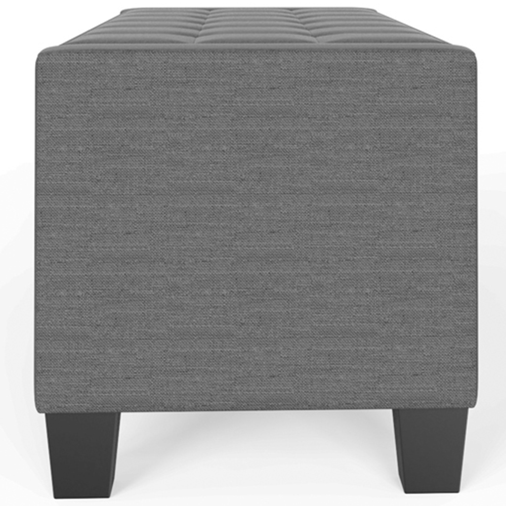 GFW Verona Charcoal Grey Ottoman Storage Bench Image 7