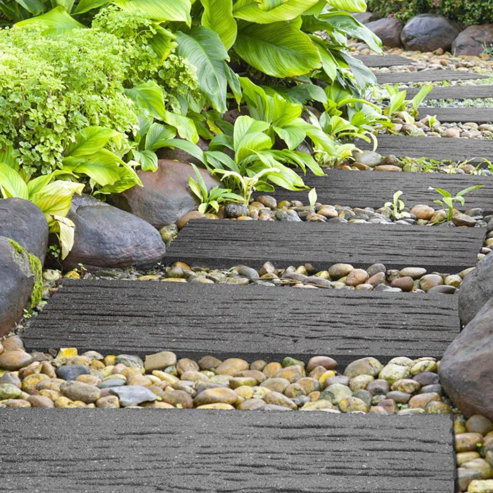 Garden Gear Grey Railroad Stepping Stone 25 x 6cm 20 Pack Image 3