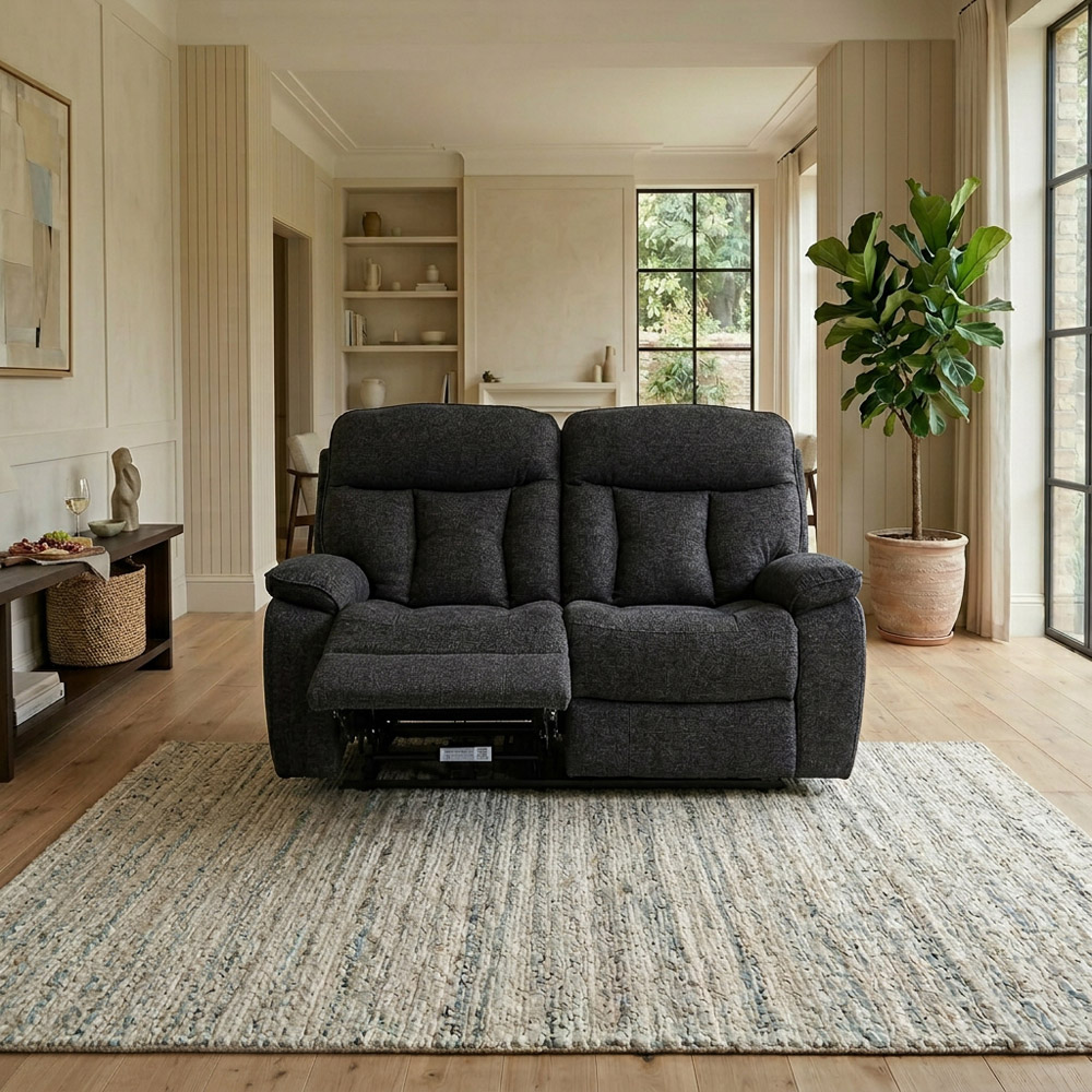 Parker Recliner Sofa Dark Grey 2 Seater Image 4