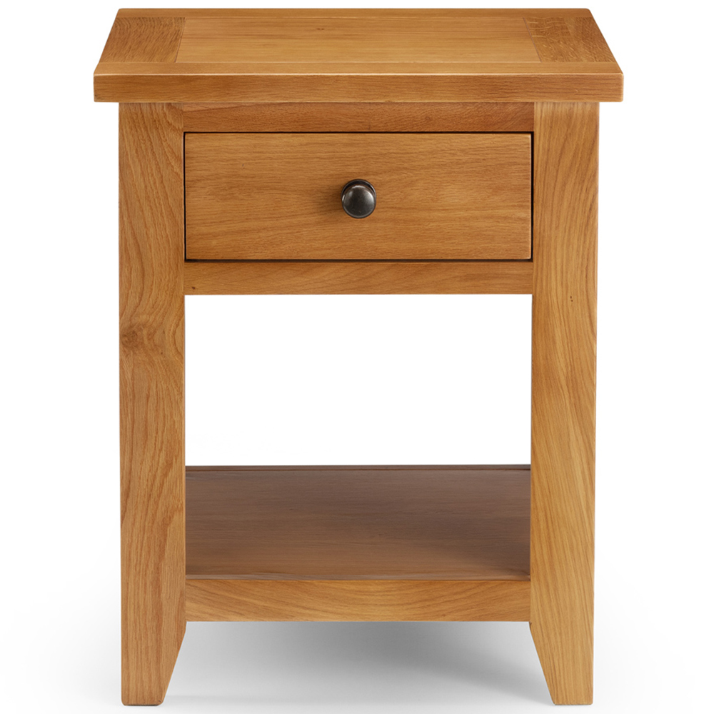 Julian Bowen Astoria Single Drawer White Oak Lamp Table Image 4