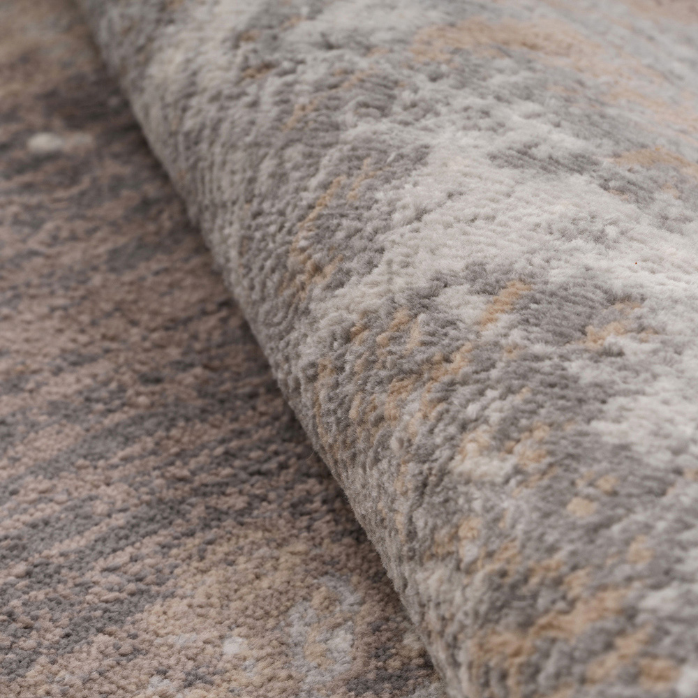 Kukoon Natural and Warm Greige Distressed Abstract Rug 170 x 120cm ...