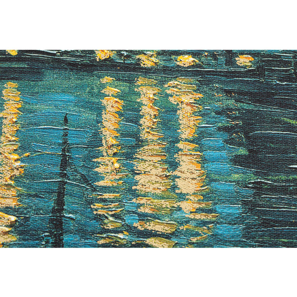 Gold Foiled Night Lights Canvas - Blue Image 3