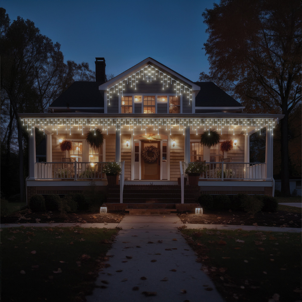 Eagle Connect 240 Cool White LED White Icicle Light 8m Image 3