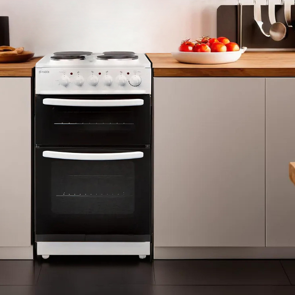 Haden HEST50W Twin Cavity 26 and 52L Static Oven Electric Cooker 50cm Image 2