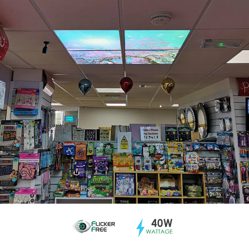 ENER-J 4 Pack LED Sky Cloud and Cherry Blossom Trees Panel 60 x 60cm Image 5