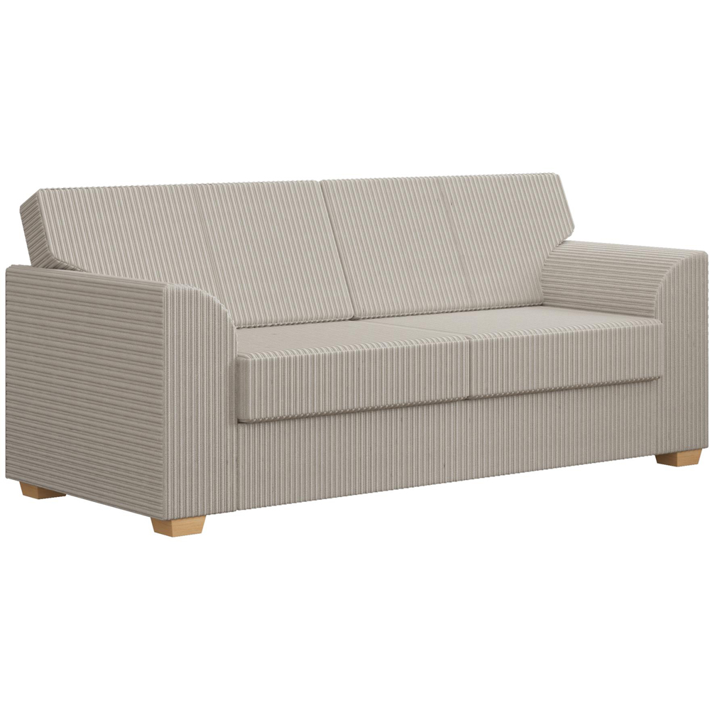 Modo 5 Seater Stone Jumbo Cord Fixed Back Sofa Set Image 2