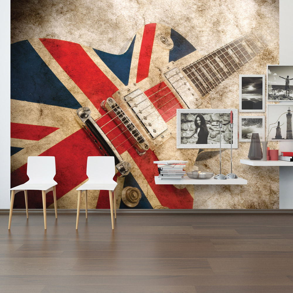 Origin Murals Rock Guitar Wall Mural Image 3