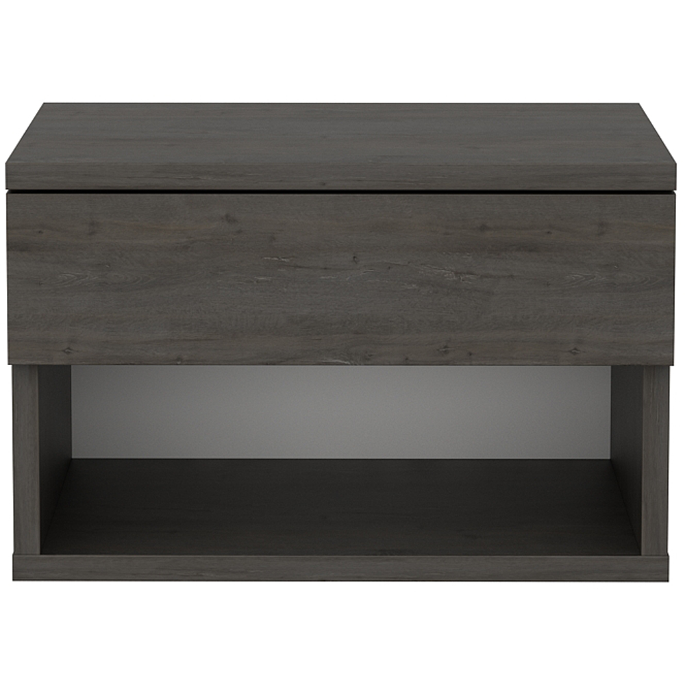 Decorotika Jamot Single Drawer Wenge Floating Bedside Table Image 3