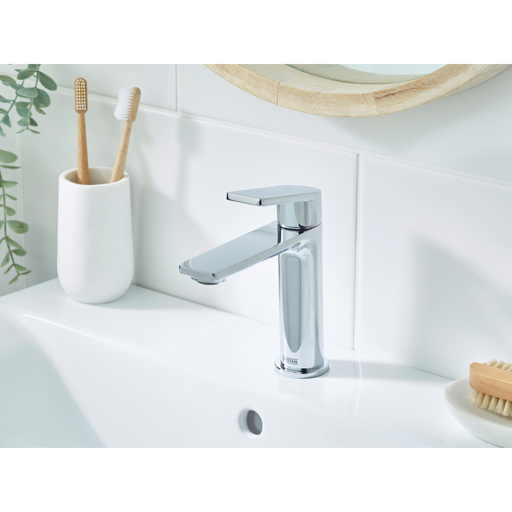 Bristan Frammento Chrome Cool Start Basin Mixer with Clicker Waste Image 6