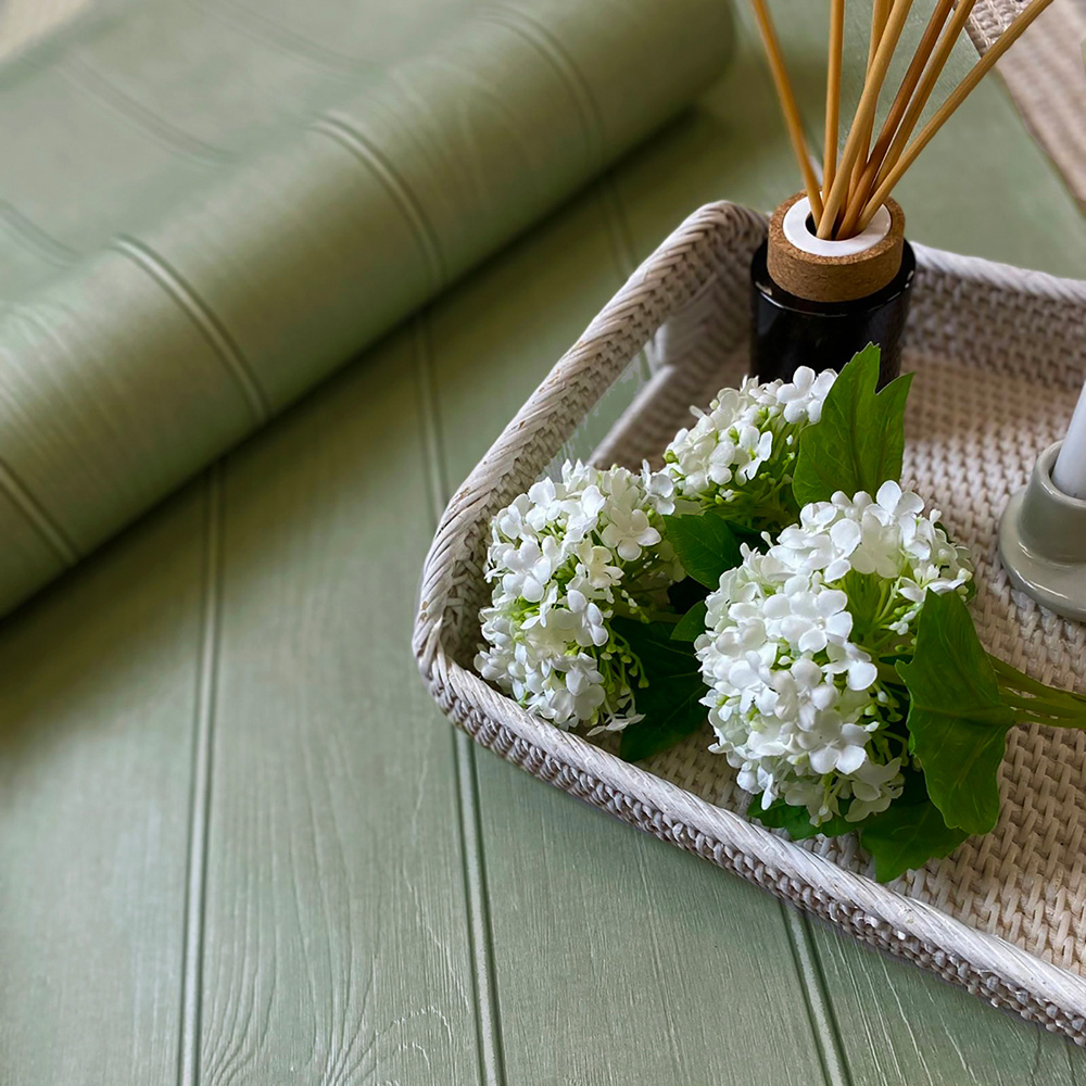 Belgravia Decor Beaded Wood Sage Wallpaper Image 2