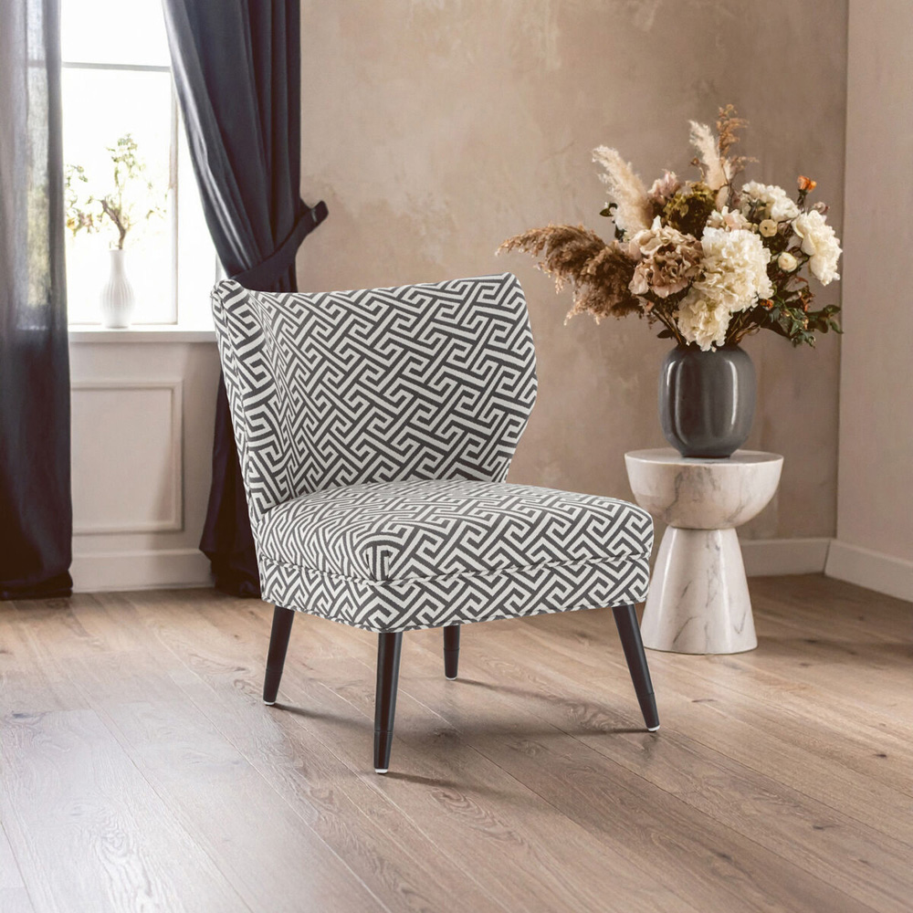 Premier Housewares Regents Park Greek Key Design Accent Chair Image 6