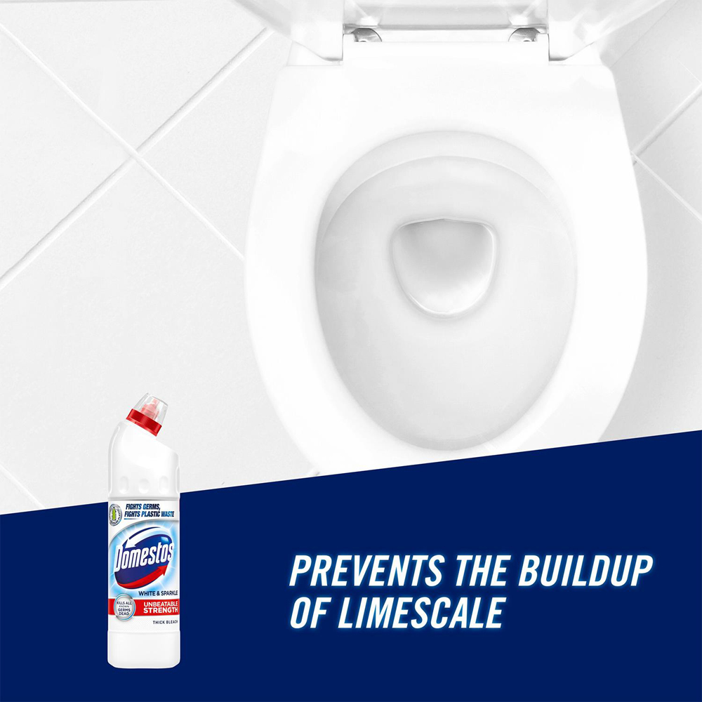 Domestos White and Sparkle Thick Bleach 750ml 10 Pack Image 3