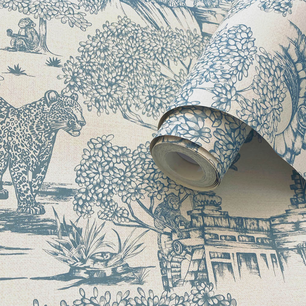 Holden Decor Zoo Lake Light Blue Wallpaper Image 2