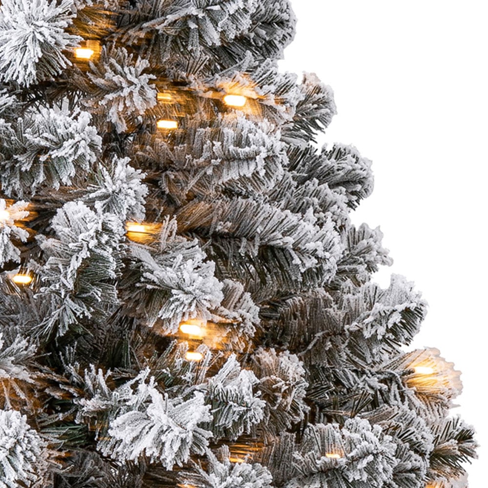 Evergreen Classics Snowy Oxford Pine Pre-Lit Artificial Christmas Tree 6ft Image 4