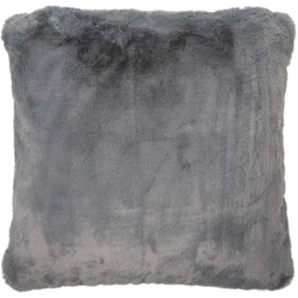 Kaikoo Grey Fur Cushion Image 1