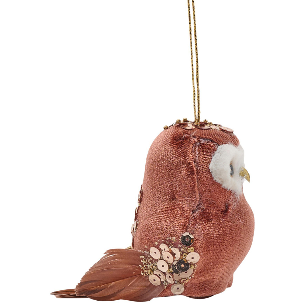 The Seasonal Gift Co Brown Owl Hanging Christmas Tree Decoration 22cm Image 2