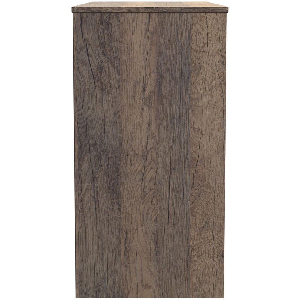 Crowndale Las Vegas 3 Drawer Matt White and Vintage Oak Dressing Table Image 4