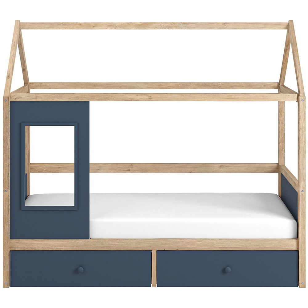 Flair Ted Blue Wooden Play House Bed Frame with Storage Image 3