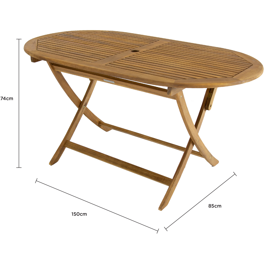 Charles Bentley 6 Seater Oval Wooden Table Image 7