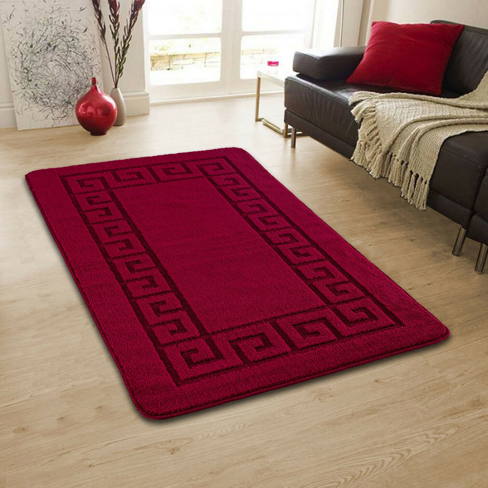 Smart Living Red Plain Gel Back Non-Slip Mat 60 x 110cm Image 3