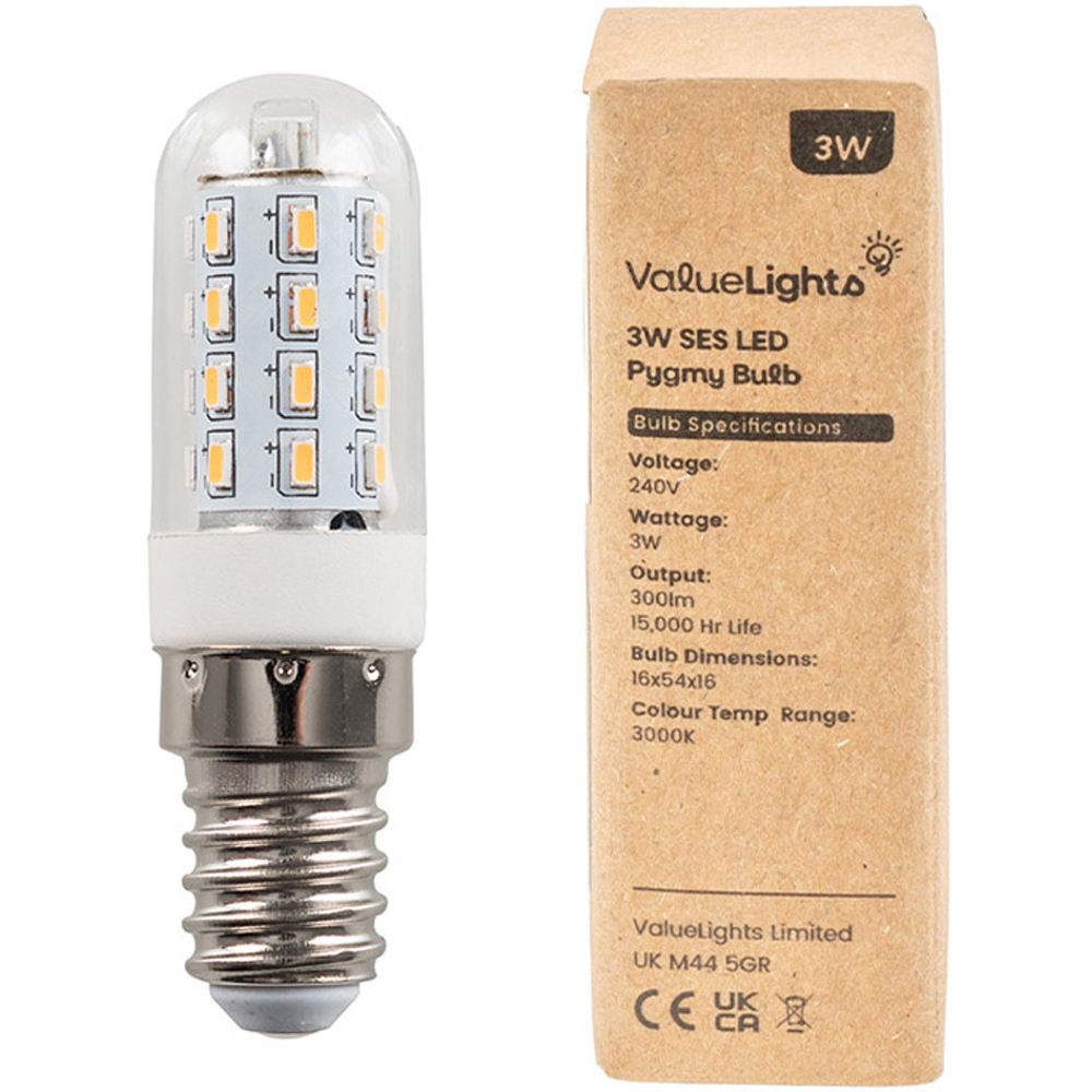 ValueLights 6 Pack SES E14 3W Warm White Pygmy Light Bulb Image 2
