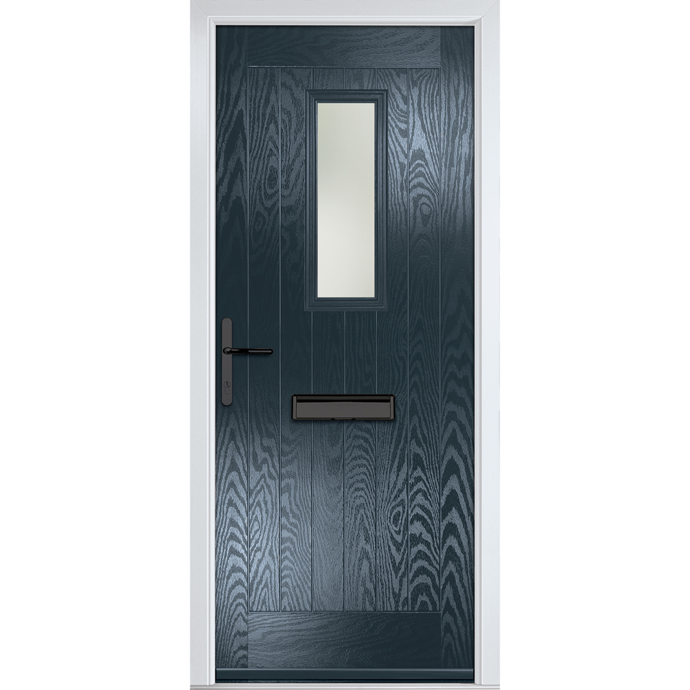 Crystal-Direct Sunningdale Anthracite Grey GRP Clear Glass Right Hand Open Front Door 2090 x 920mm Image 1