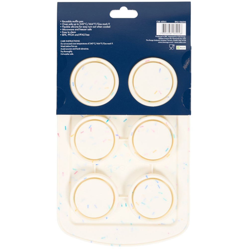 Silicone Sprinkles Muffin Pan White Image 4